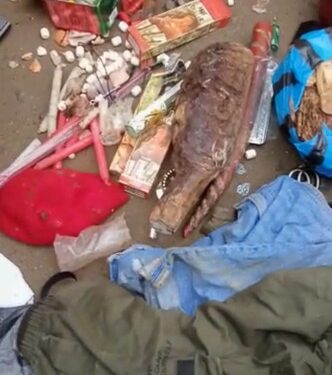 Suspected Yahoo Boy Runs Mad In Aba, Fetish Items Found In His Mercedes Benz (Video)