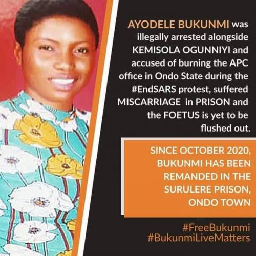 Woman, Ayodele Bukunmi Who Lost 3-Month-Old Pregnancy In Prison During #ENDSARS Grants Bail