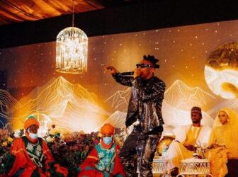 Watch As Nigerian Singer, Mayorkun Performs At Yusuf Buhari & Zahra Bayero’s Wedding (Video)