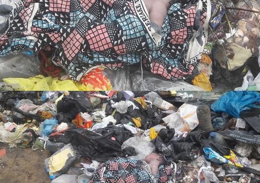 Heartbreaking! Graphic Photos Of Newborn Baby Abandoned At Dump Site In Bayelsa