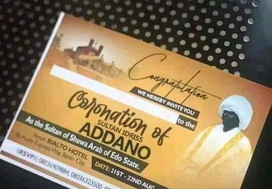Outrage In Edo Over Plan By Northerners To Install Sultan Of Shuwa Arabs In The State