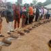 Nigerians React As Cross River LG Chairman Empowers Constituents Each With One Tuber Of Yam, Hoe And Cutlass (Photos)