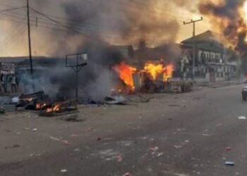 Breaking: Fire Everywhere As Bomb Lands In Buhari Village