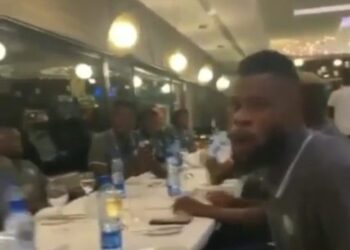 Super Eagles Sing Praises To God After Winning 2-0 Against Liberia (Photos & Video)