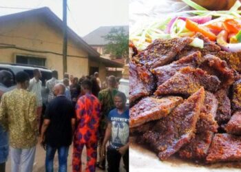 Tears Flow As Abia Community Buries Four Siblings Who Died After Eating Suya, Fruit Juice