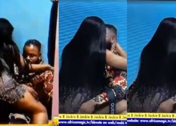 BBNaija: WhiteMoney and Queen Spotted Kissing Passionately (Video)