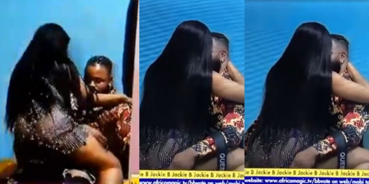 BBNaija: WhiteMoney and Queen Spotted Kissing Passionately (Video)
