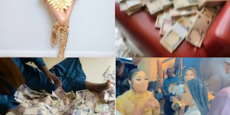 ”I Am Not Their Mate” – Bobrisky Shows Off Monies Sprayed On Him at His Birth Party (Video)