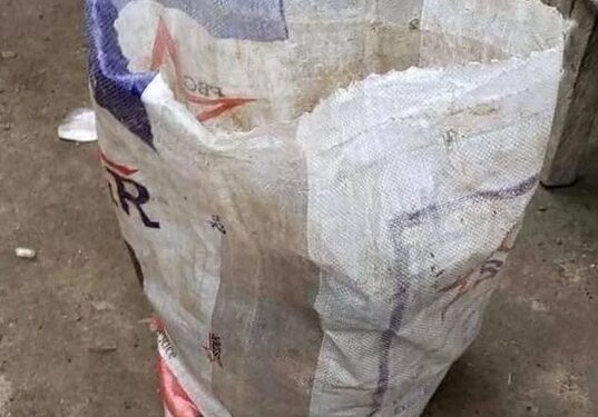 Man Wrapped His 3yr-Old Son Inside A Rice Bag for Sale (Photos)