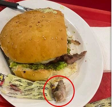 Shocking! Woman Finds Rotting Human Finger In Her Hamburger At Fast Food Restaurant (Photos)