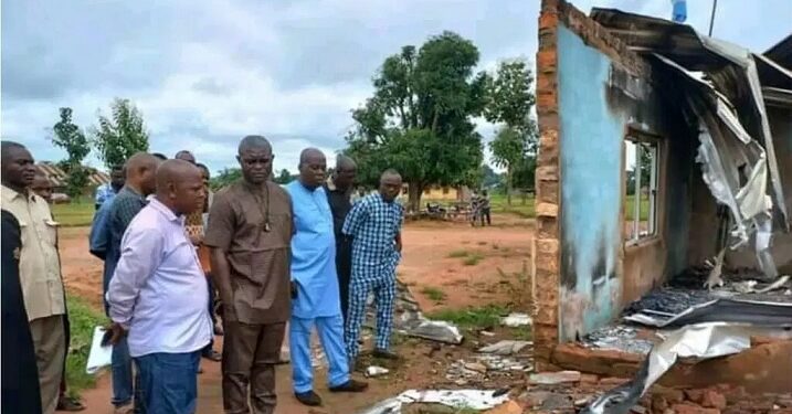 Angry Benue Students Set Government School Ablaze After Principal Failed To Register Them For WAEC (Photos)