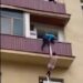 Watch The Hilarious Moment Man Was Escaping Through Window After Being Caught With Another Man’s Wife (Video)