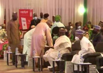 EFCC Chairman, Bawa Reportedly Slumps At Aso Rock While Giving A Speech (Photos)