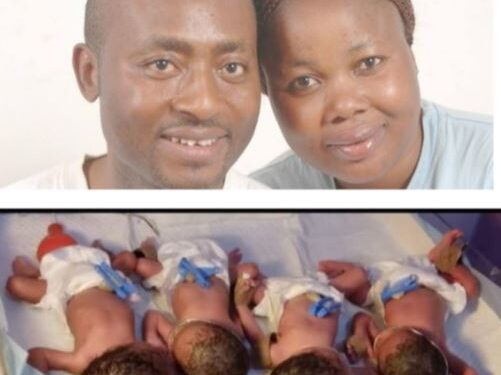 Nigerian Woman Gives Birth To 4 Babies After 11 Years Of Marriage (Photo)