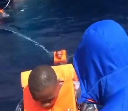 Watch The Scary Moment Nigerian Stowaways Were Trying To Gain Entry Into Ship Heading Europe (Video)