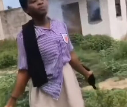 Watch Viral Video Of Female Secondary Student Smoking Heavily Within School Premises