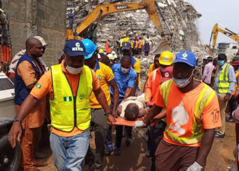See More Videos and Photos Of People Rescued From The Scene Of Ikoyi Building Collapse