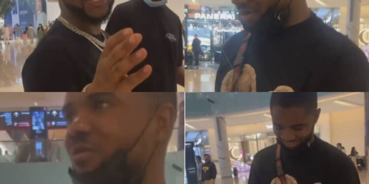 Davido Meets His Fan In Dubai Mall Who Gifted Him N1.6m As His Donations Hits N80m (Video)