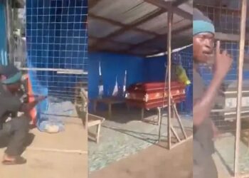 Man Cries Out As Thieves Steal Coffins From His Shop (Video)