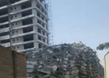 BREAKING: Many Trapped As 21-Storey Building Collapses In Lagos