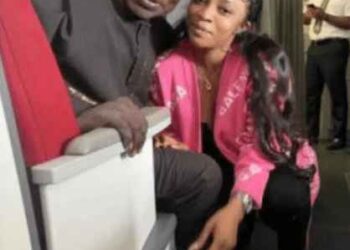 This Photo Of OAP, Toke Makinwa With Olusegun Obasanjo Sparks Outrage Online