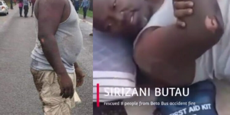 Man Hailed As Hero After Pulling 8 People Out Of A Burning Bus (Photos & Video)