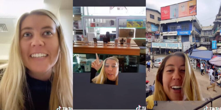 American Lady Shocked After Phone She Lost In Washington DC Was Put Up For Sale At A Phone Shop In Ghana (Video)