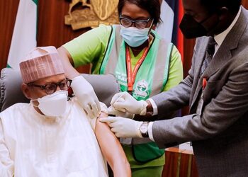 President Buhari Receives COVID-19 Vaccine Booster Shot (Photos)