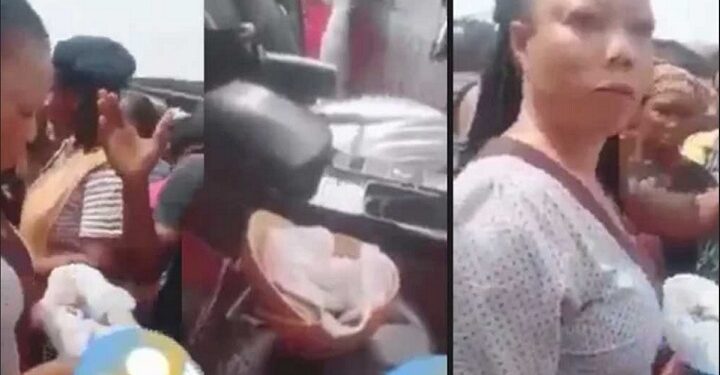 Woman Nearly Lynched By Angry Mob For Sharing ‘Strange’ Meat From A Calabash To Kids (Video)