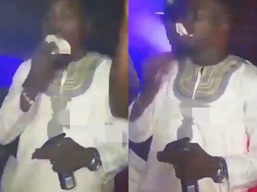 Confusion As Nigerian Man Seen Chewing Money At A Club (Video)