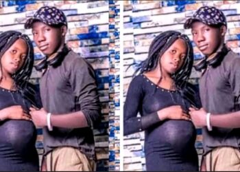 Reactions As 11-year-old Girl Flaunts Baby Bump As She Strikes Pose With 12-year-old Boyfriend