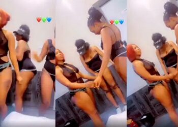 Nigerian Strippers Filmed Praying Before Resuming Work (Video)