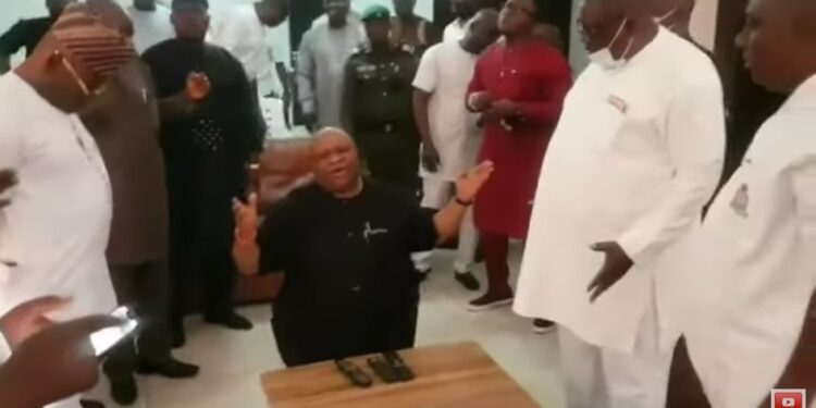 Sen Ademola Adeleke Leads Praise And Worship After Governorship Screening Exercise (Video)