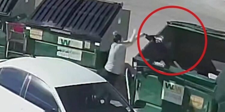 Horrific Moment CCTV Captures Mother Dumping Her Newborn Into The Dustbin (VIDEO)