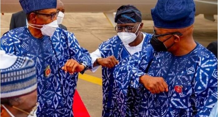 Buhari Rocks ‘Aso Ebi’ As He Arrives Ogun State On A One-Day Working Visit (Photos)
