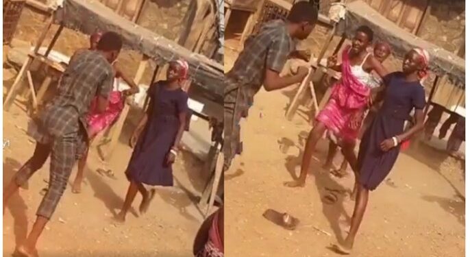 Drama As Two Teenage Friends Fight A Boy After They Discovered That He’s Dating Both Of Them (Video)
