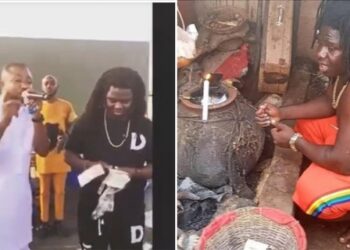 Reactions As Herbalist Sprays Money On Gospel Singer, Gozie Okeke At An Event [Video]