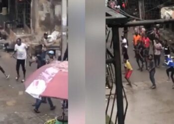Graphic Video: Many Feared Dead As Thugs Rain Heavy Gunshots In Idumota, Lagos (Viewers Discretion)