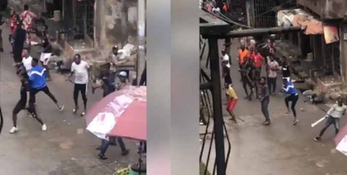 Graphic Video: Many Feared Dead As Thugs Rain Heavy Gunshots In Idumota, Lagos (Viewers Discretion)