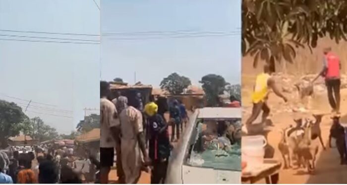 Wahala Be Like Bicycle! NDLEA Officials Run For Their  Lives As Ilorin Community Residents Attack Them During Operation (Video)