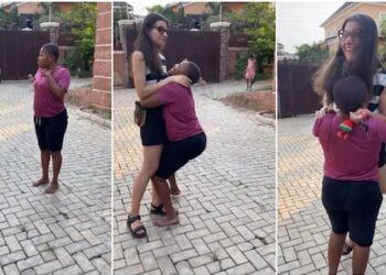House Help Carries White Boss For Helping To Pay Her Kids School Fees (Video)