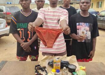 Shocking: Suspected Ritualists Caught By Police With Female Pant, Other Items (Photos)