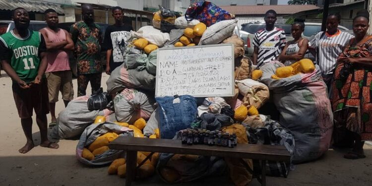 NDLEA Arrests Drug Kingpin, 6 Others, Recovers 5,862kg Drugs After Lagos Island Raid (Video & Photos)