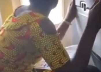 Young Lady Seen Totally Scared After Flying Aeroplane for The First Time (Video)