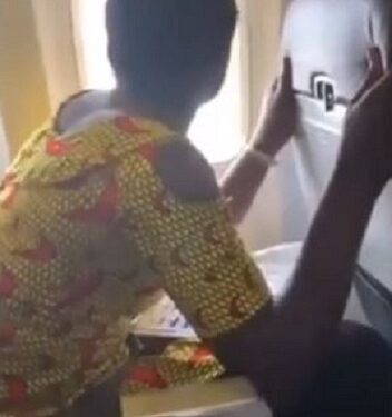 Young Lady Seen Totally Scared After Flying Aeroplane for The First Time (Video)