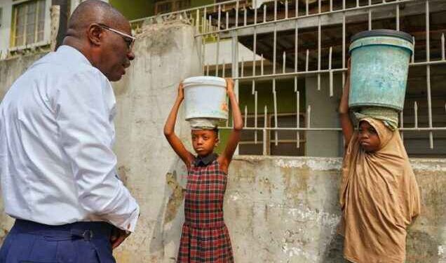 WOW!! Sanwo-Olu Melts Hearts As He Offers Massive Support To Two Out-Of-School Girls (Photos)