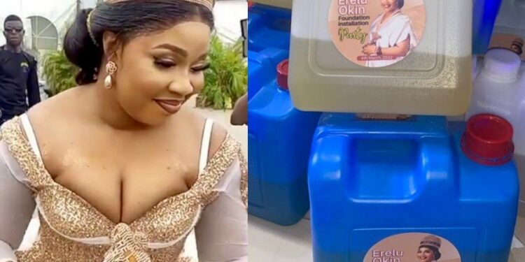 Lagos Party: Erelu Okin Speaks As Her Petrol Souvenir Sparks Outrage