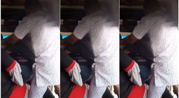 Drama As Bus Conductor And Passenger Engage In A Fight On The Streets Of Lagos (Video)