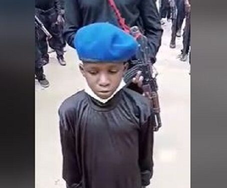 IPOB/ESN Shows Off Child Soldier It’s Using to Fight Nigeria Army (Video)