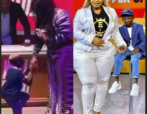 Grand P Officially Proposes To Girlfriend, Eudoxie Yao On Live TV (Video)